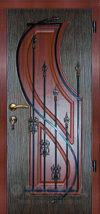 Дверь с ковкой №8 - фото