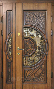 Фото стальная дверь Парадная дверь №80 с отделкой МДФ ПВХ