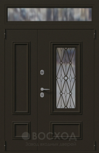 Дверь со стеклом в дом №3 - фото
