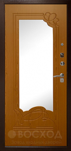 Фото  Стальная дверь Трёхконтурная дверь с зеркалом №21 с отделкой МДФ ПВХ