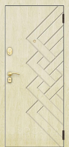Фото стальная дверь Дверь для деревянного дома №3 с отделкой МДФ ПВХ